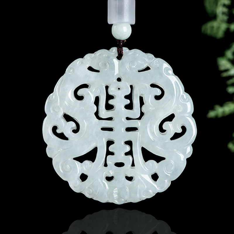 Jewelry & Watches Spółka Z Ograniczoną Odpowiedzialnością - Burmese Jadeite Dragon Pendant Necklace Vintage