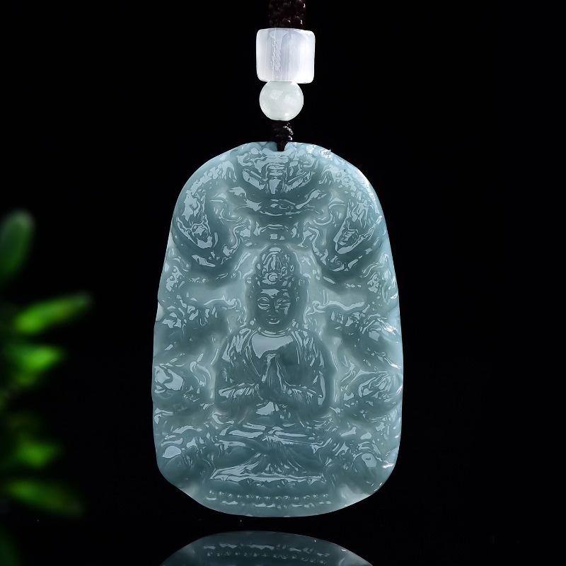 Jewelry & Watches Spółka Z Ograniczoną Odpowiedzialnością - Real Natural Emerald Jade Blue Water