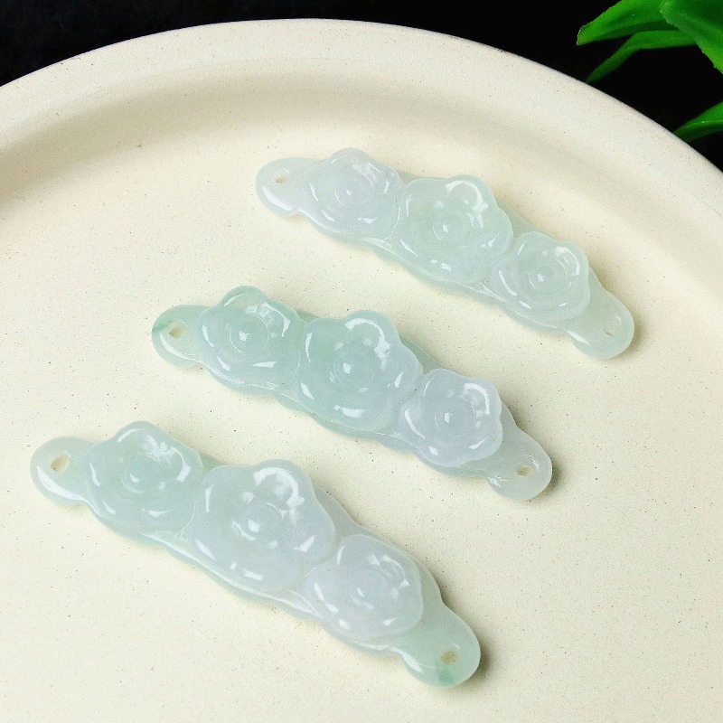 Jewelry & Watches Spółka Z Ograniczoną Odpowiedzialnością - 1pc Natural Jadeite Emerald Flower Hand