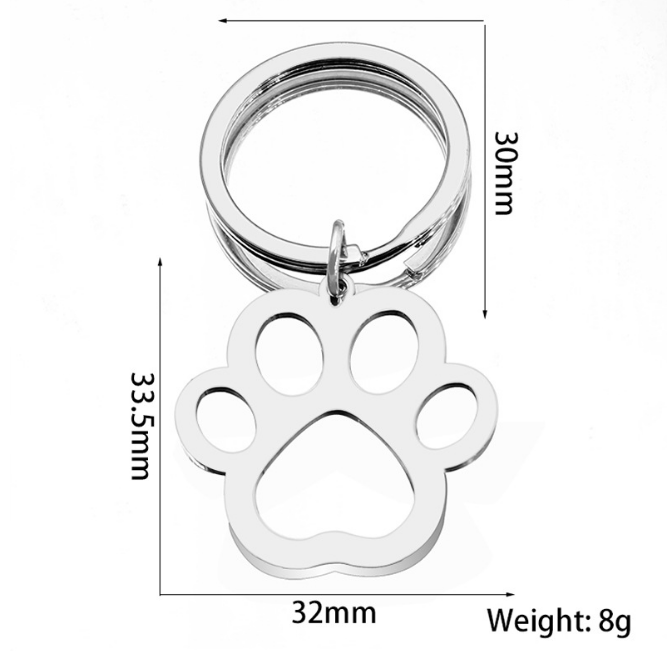 5Pcs Stainless Steel Dog Paw K - Mens Dog Tag Necklace ulasan dan harga