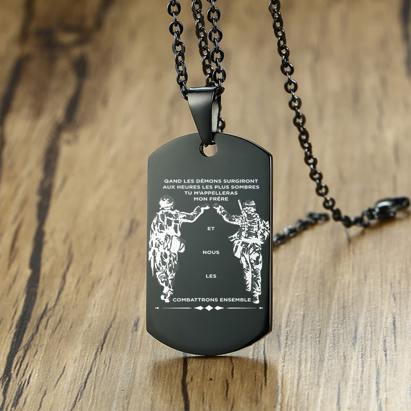 Vnox In the Darkest Hour When  - Mens Dog Tag Necklace ulasan dan harga
