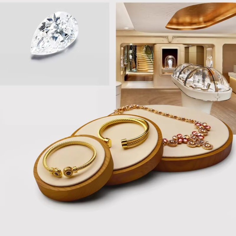 Solid Wood Jewelry Display Tra - Jewelry And Watches Stores ulasan dan harga