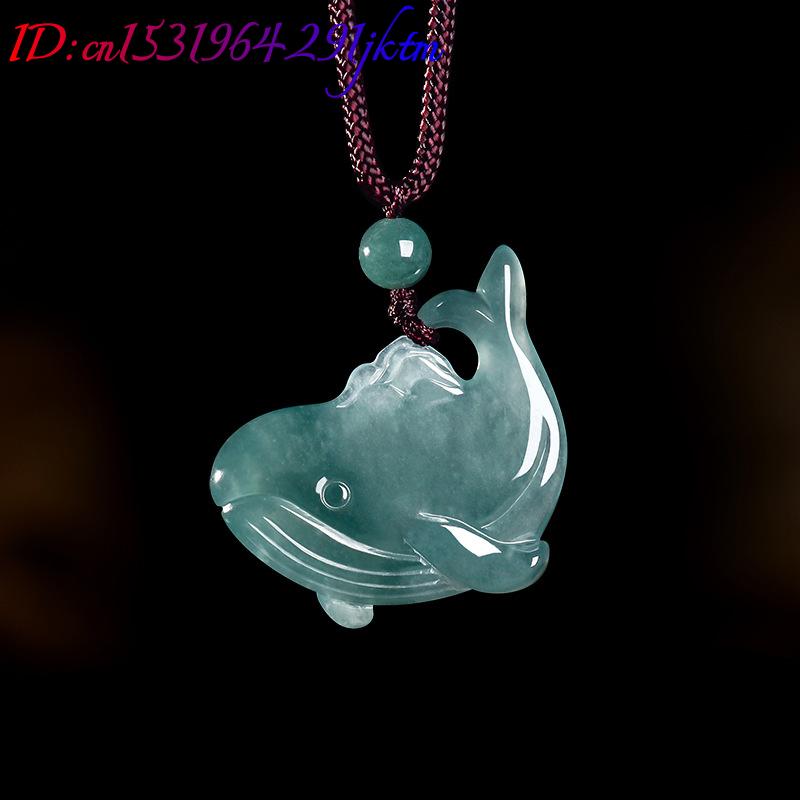 Natural Burmese Jadeite Whale  - Necklace Pendant ulasan dan harga
