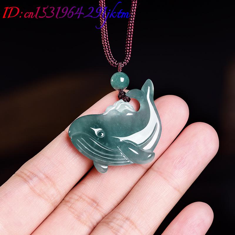 Natural Burmese Jadeite Whale  - Necklace Pendant ulasan dan harga