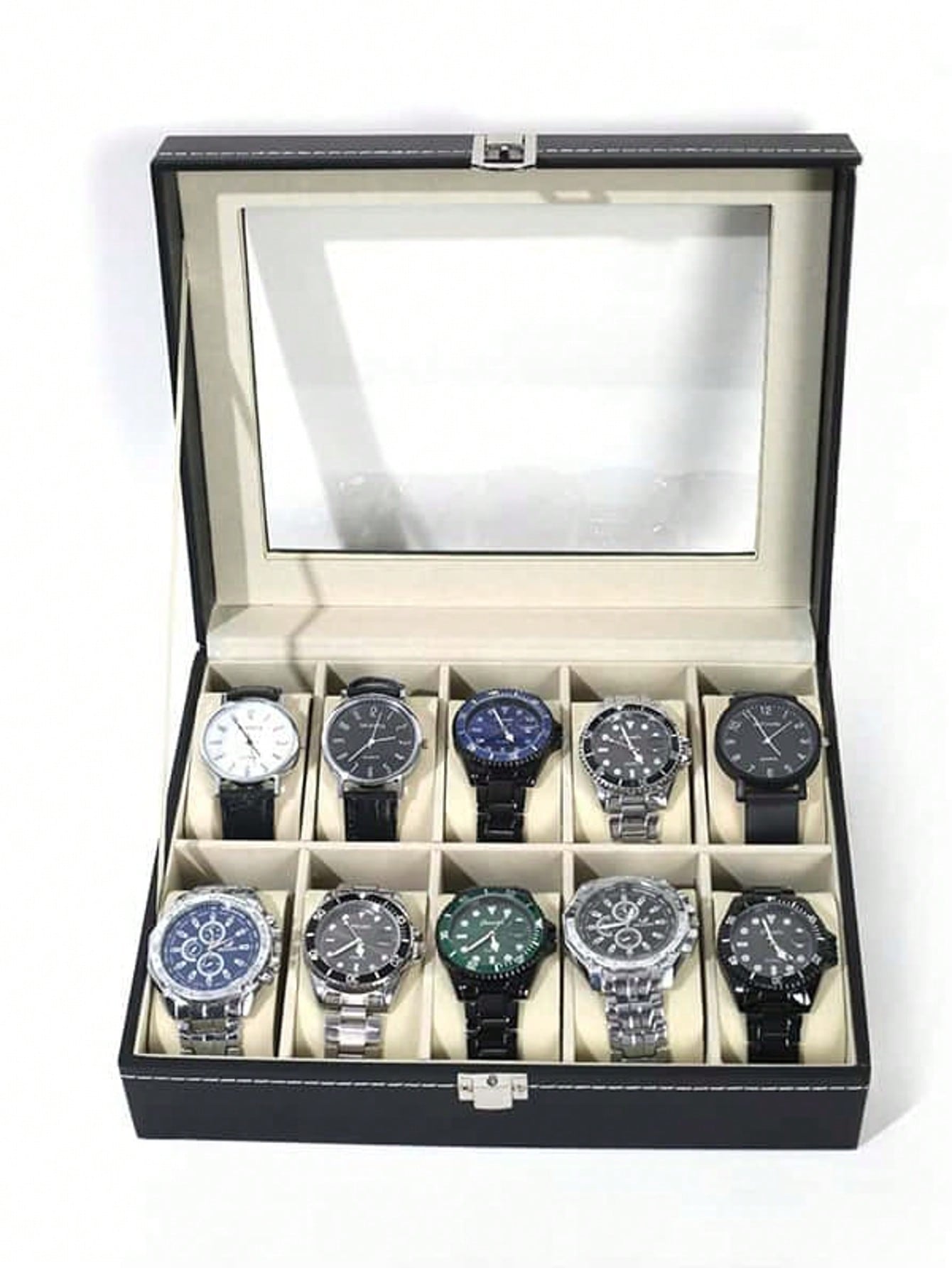 Leather Watch Box with Lock, L - High Jewelry Watches ulasan dan harga