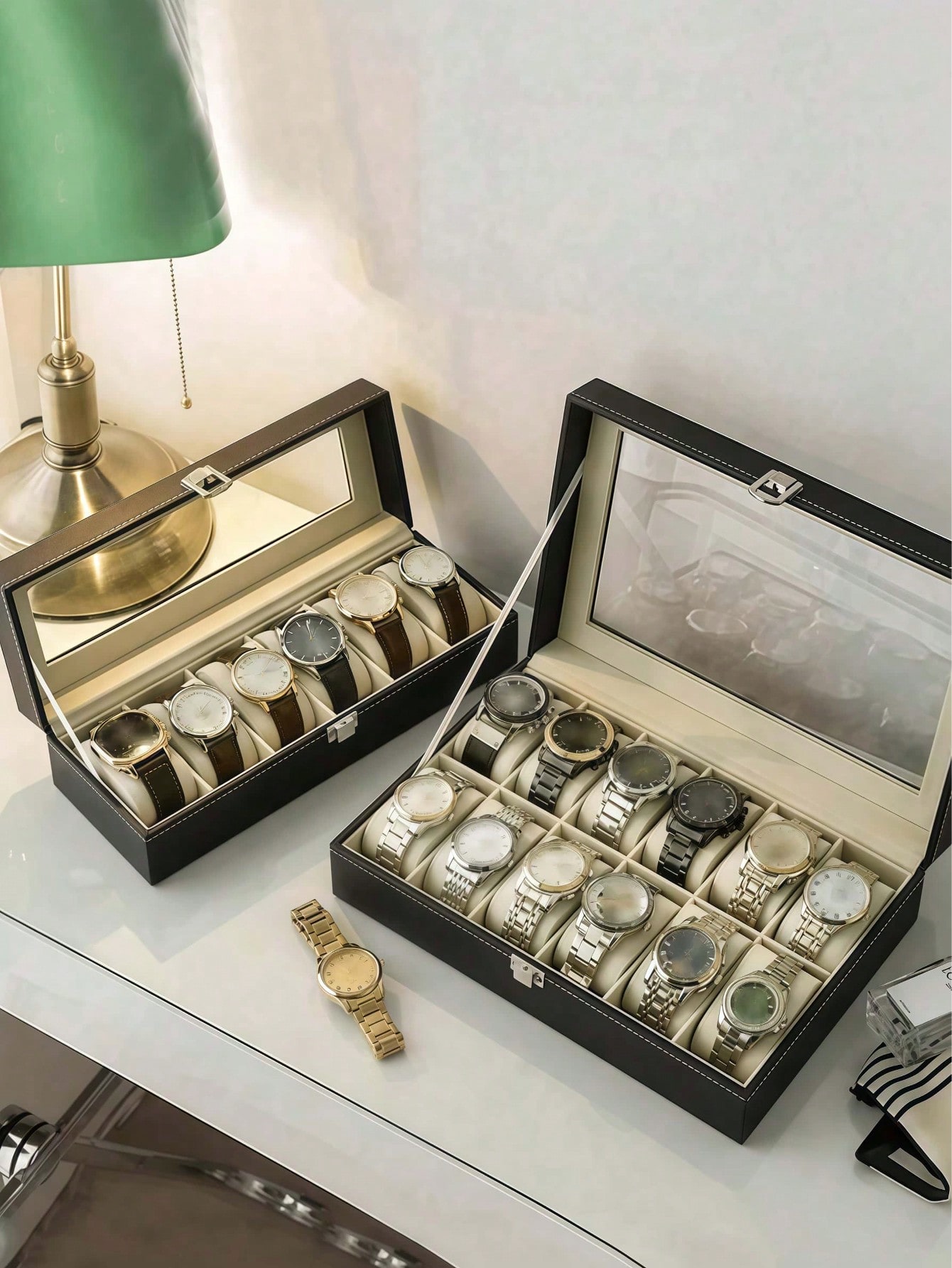 Leather Watch Box with Lock, L - High Jewelry Watches ulasan dan harga