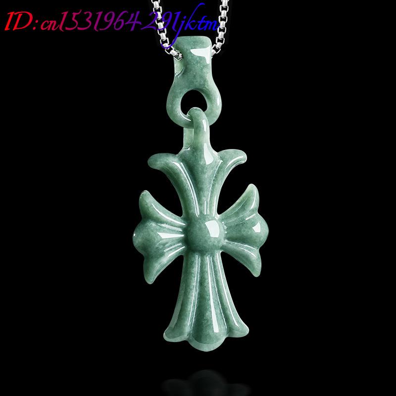 Natural Burmese Jadeite Cross  - Necklace Pendant ulasan dan harga