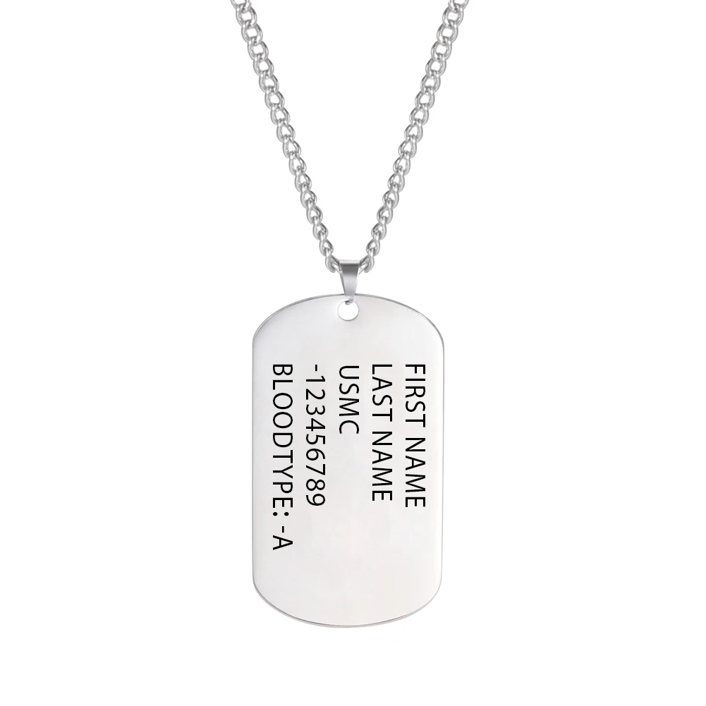 Military Army Tactical Persona - Mens Dog Tag Necklace ulasan dan harga