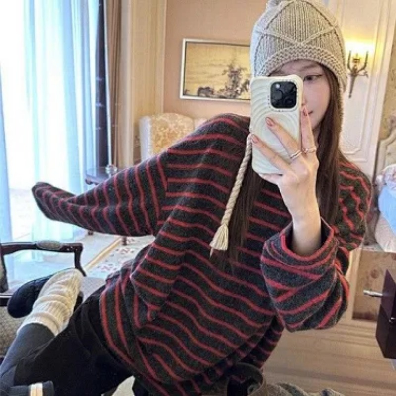Plus Size Vintage Striped Flee - S&S Watches & Jewelry Ho Chi Minh ulasan dan harga