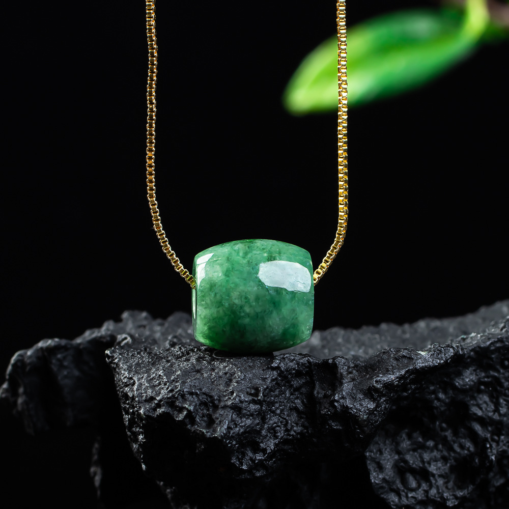 Natural Real Jade Bead Pendant - Necklace Pendant ulasan dan harga