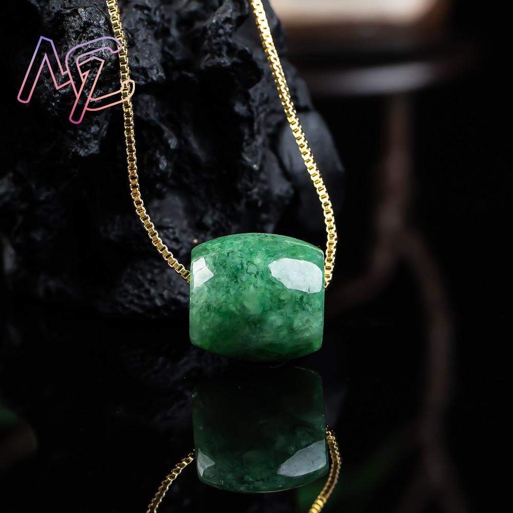 Natural Real Jade Bead Pendant - Necklace Pendant ulasan dan harga