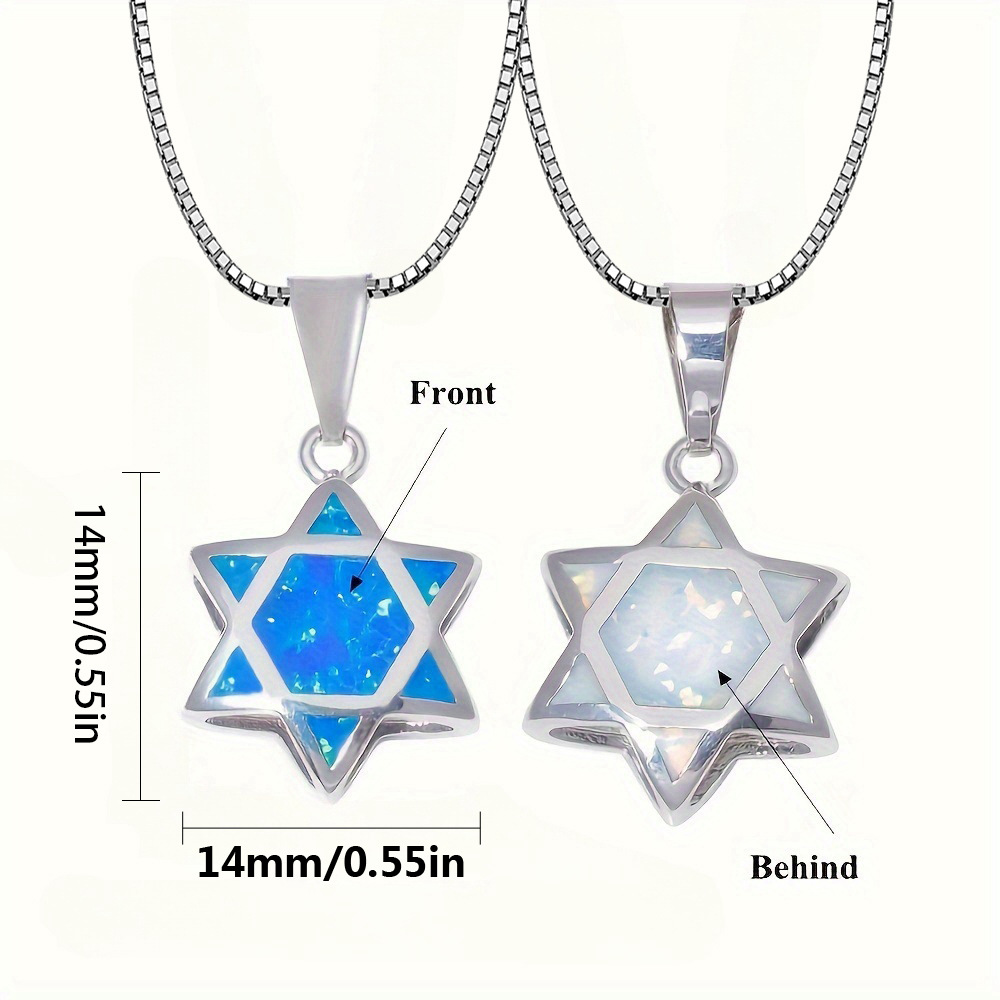 Star of David Opal Pendant Nec - Jewelry & Watches Spółka Z Ograniczoną Odpowiedzialnością ulasan dan harga