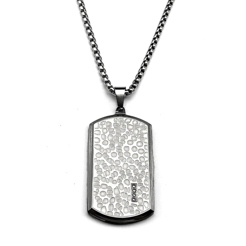 Retro Stainless Steel Irregula - Mens Dog Tag Necklace ulasan dan harga