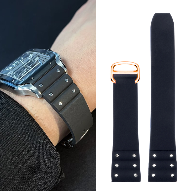 High quality Rubber watchband  - Cartier Watch Santos ulasan dan harga
