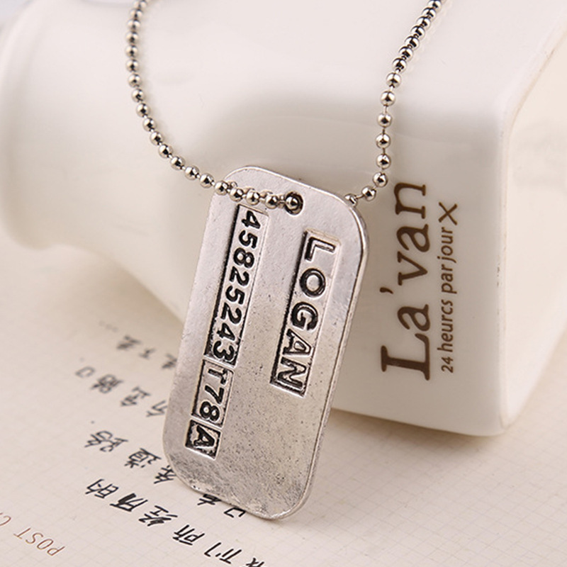 X Men Necklace Logan Hugh Jack - Mens Dog Tag Necklace ulasan dan harga