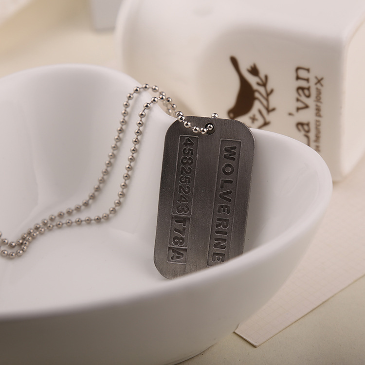 X Men Necklace Logan Hugh Jack - Mens Dog Tag Necklace ulasan dan harga