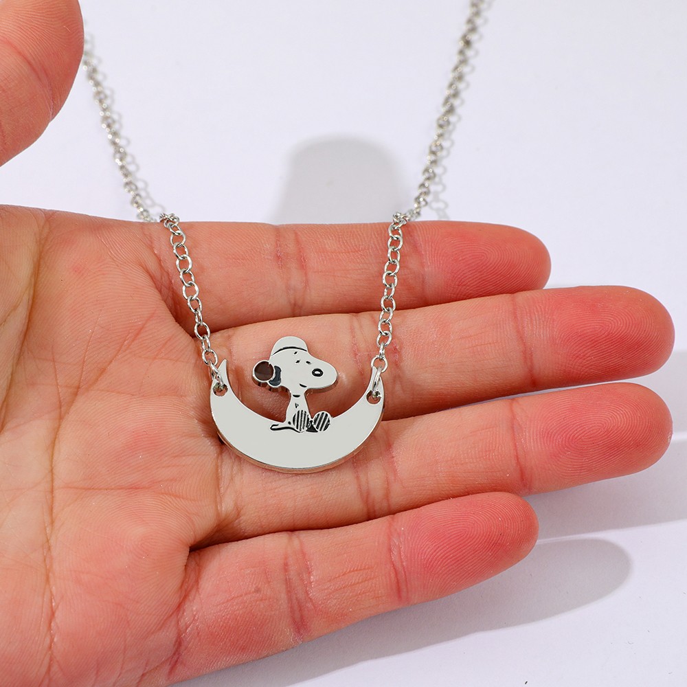Kawaii Cartoon Puppy Dog Ename - Mens Dog Tag Necklace ulasan dan harga