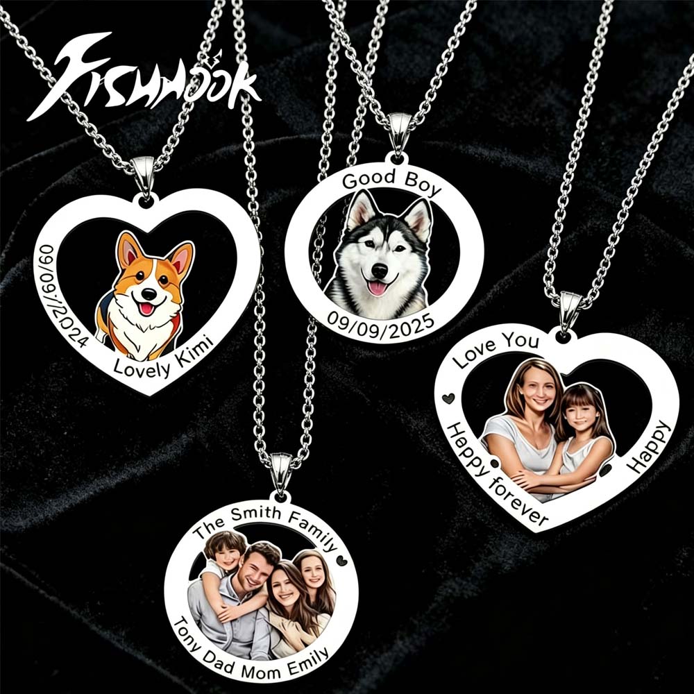 Print Photo Necklace Personali - Mens Dog Tag Necklace ulasan dan harga